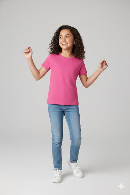 Girl's Crew Neck T-Shirt