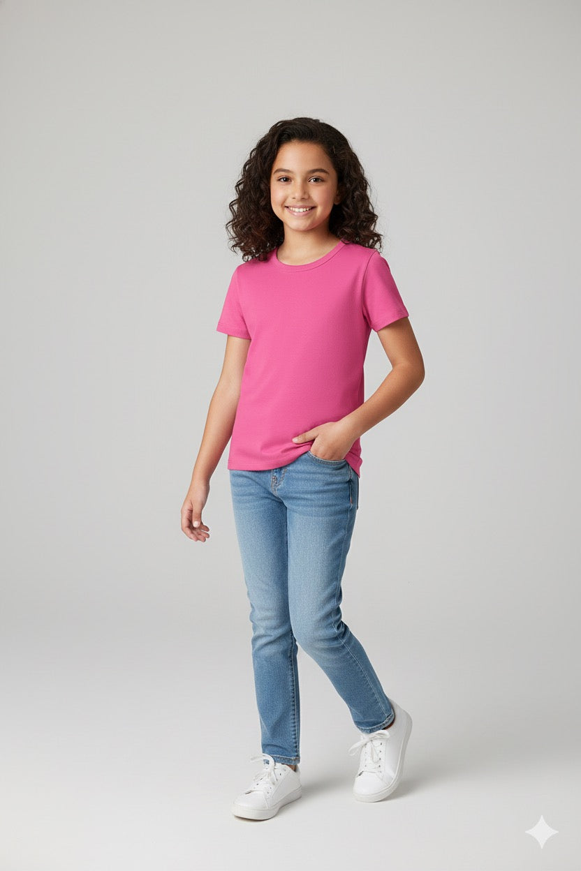 Girl's Crew Neck T-Shirt