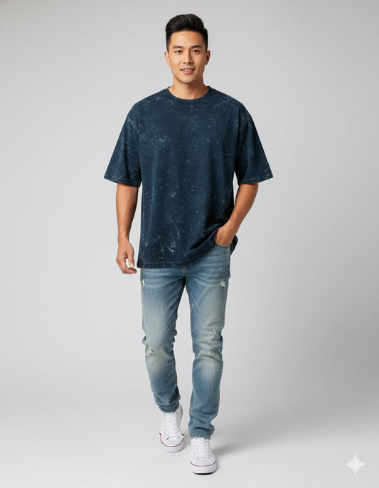 Unisex Acid Washed Oversized Tee