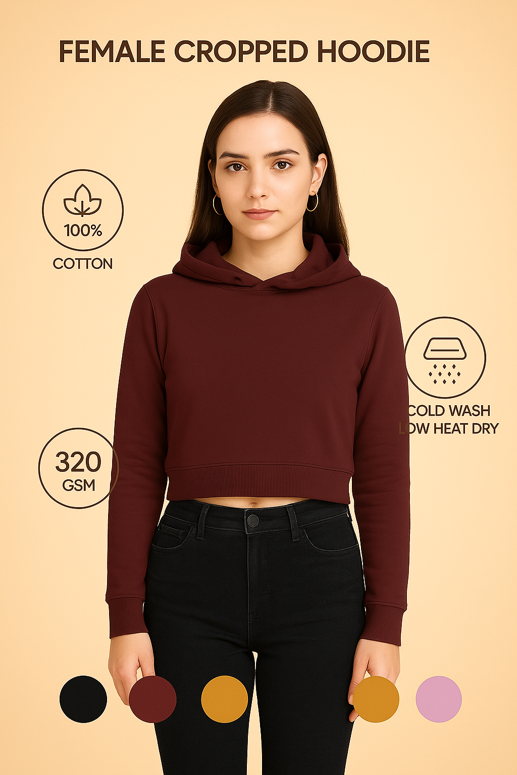 Female Cropped Hoodie