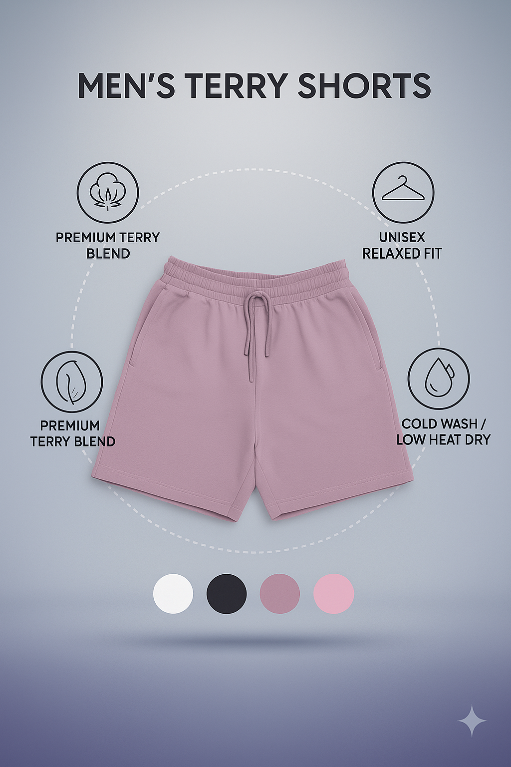 Unisex Terry Shorts
